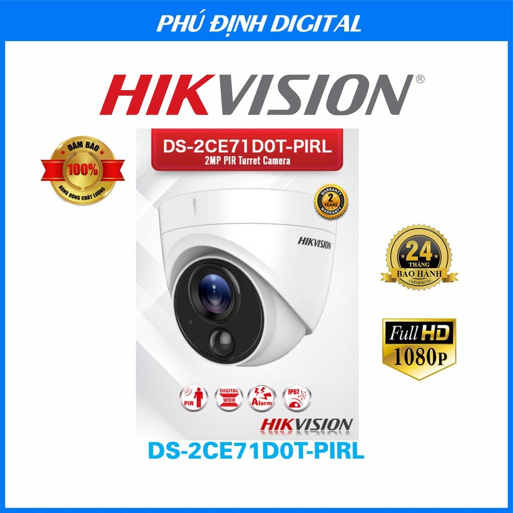 Camera HDTVI PIR 2MP Hikvision DS-2CE71D0T-PIRL - Hàng Chính Hãng