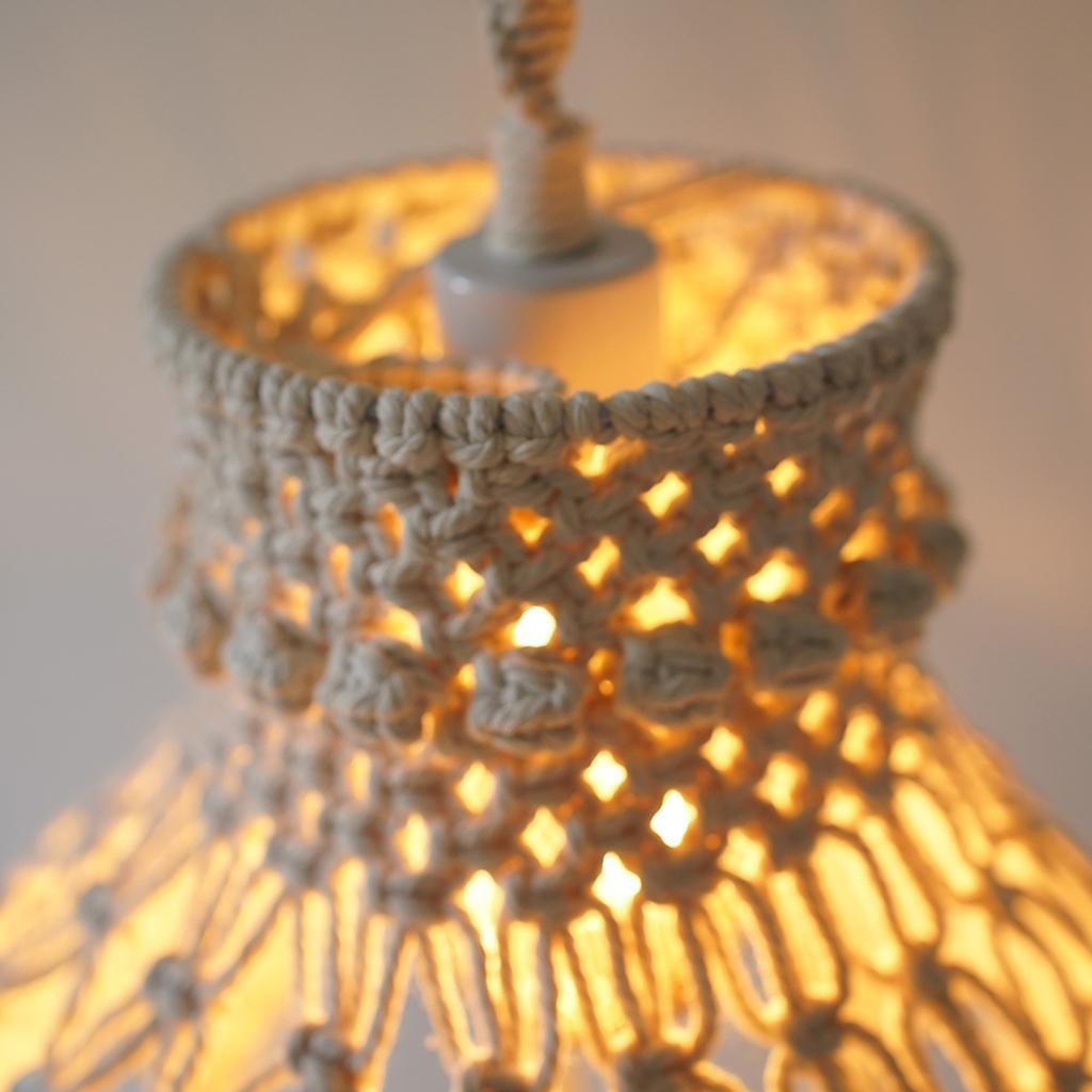 Macrame Ceiling Lamp   Hanging Light  for Bedroom
