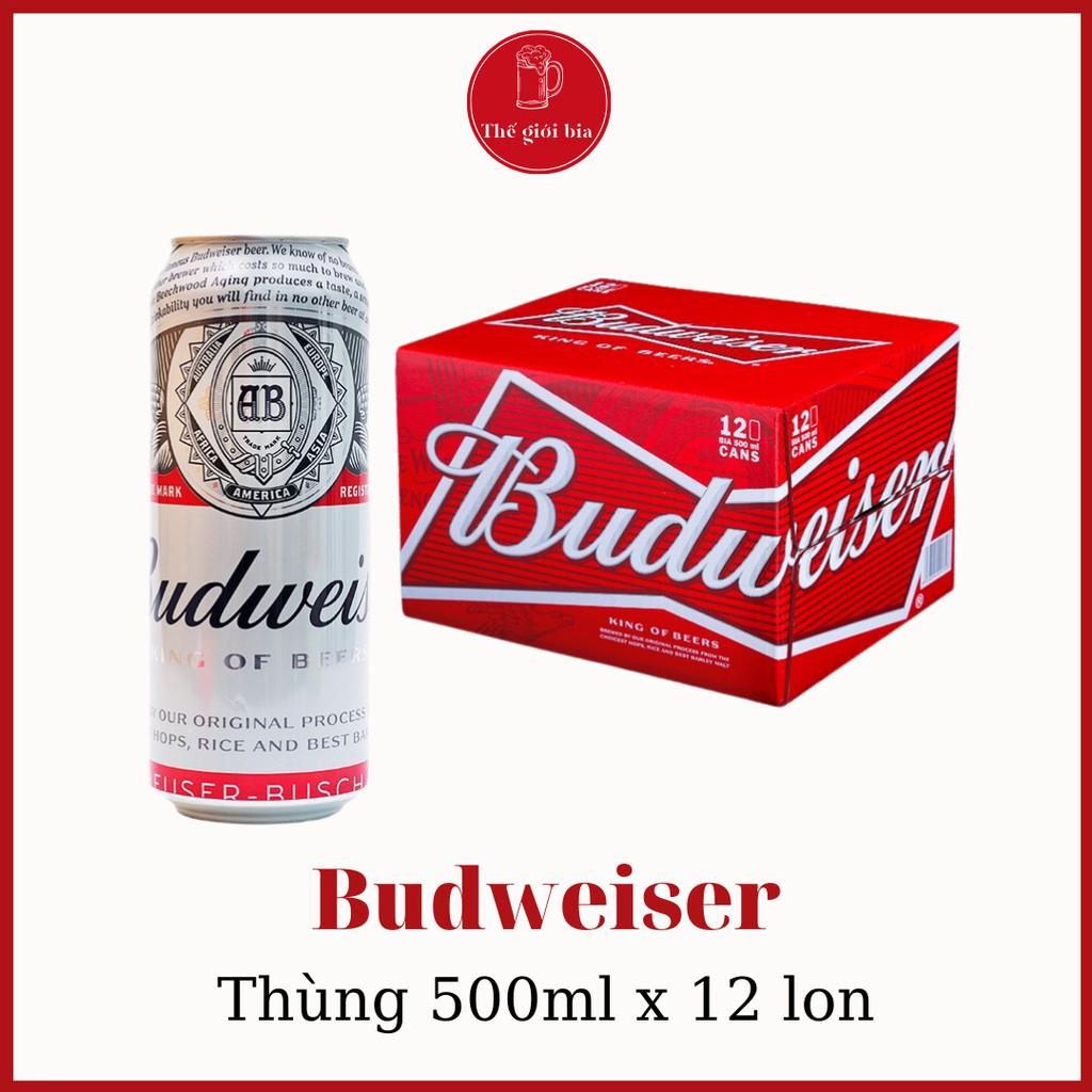 Thùng 12 Lon Bia Budweiser (500ml/ Lon)