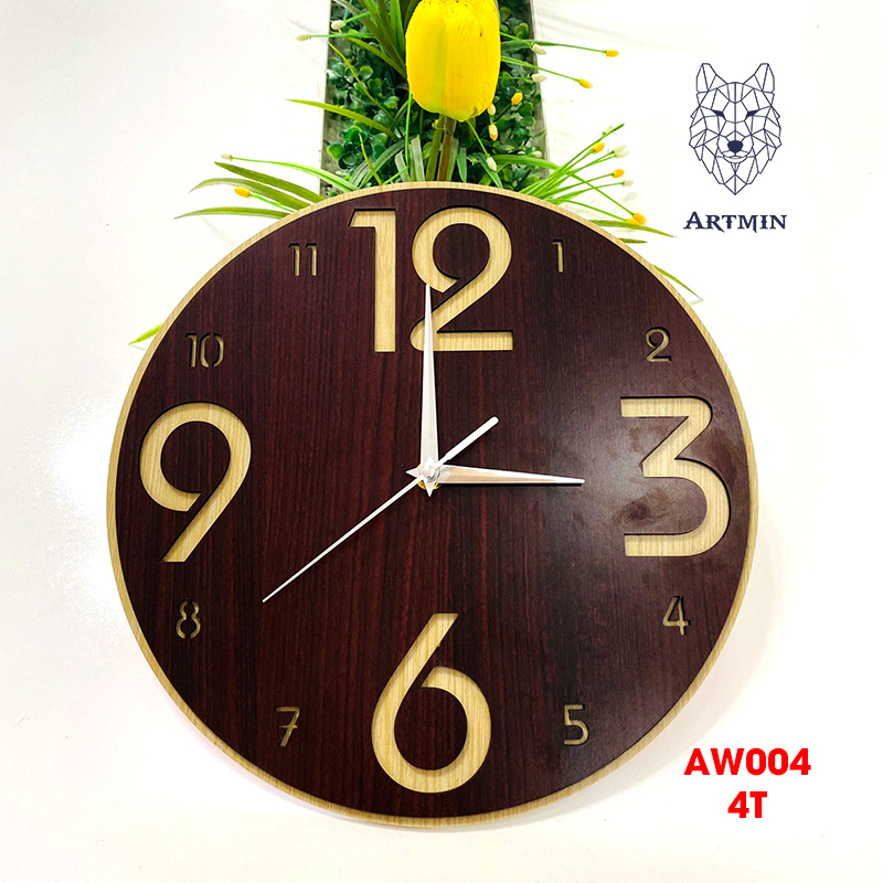 AW004 - Đồng Hồ Gỗ Treo Tường – Décor Trang Trí Tinh Tế
