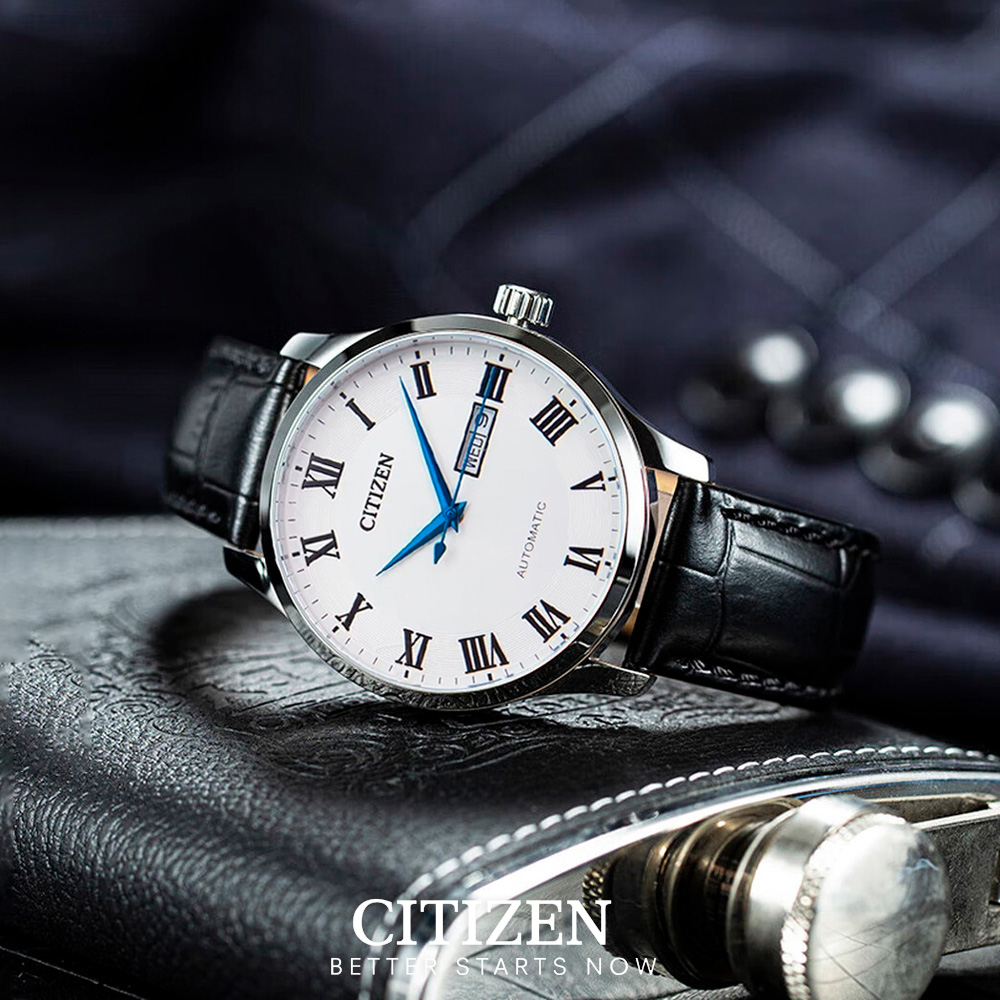 Đồng Hồ Nam Citizen Dây Da NH8360-12A - Mặt Trắng