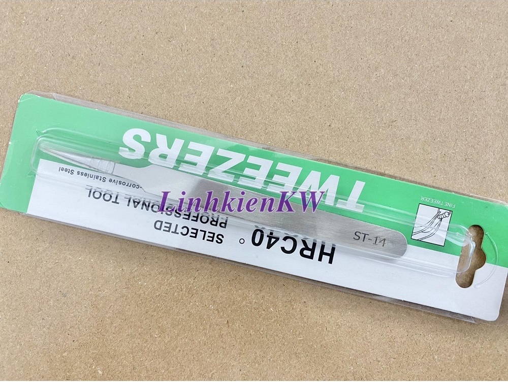 Nhíp Nhọn Tweezers Hợp Kim Thép Không Gỉ ST-14, Chống Từ Tĩnh Mới, Chính gốc.