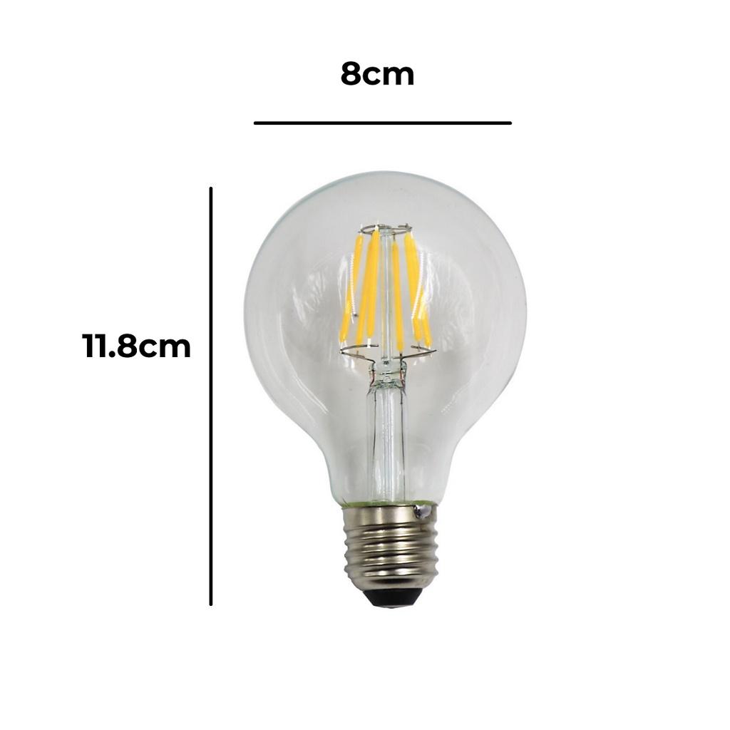 Bóng đèn led G80 Edison Vỏ trắng ánh sáng vàng 4W