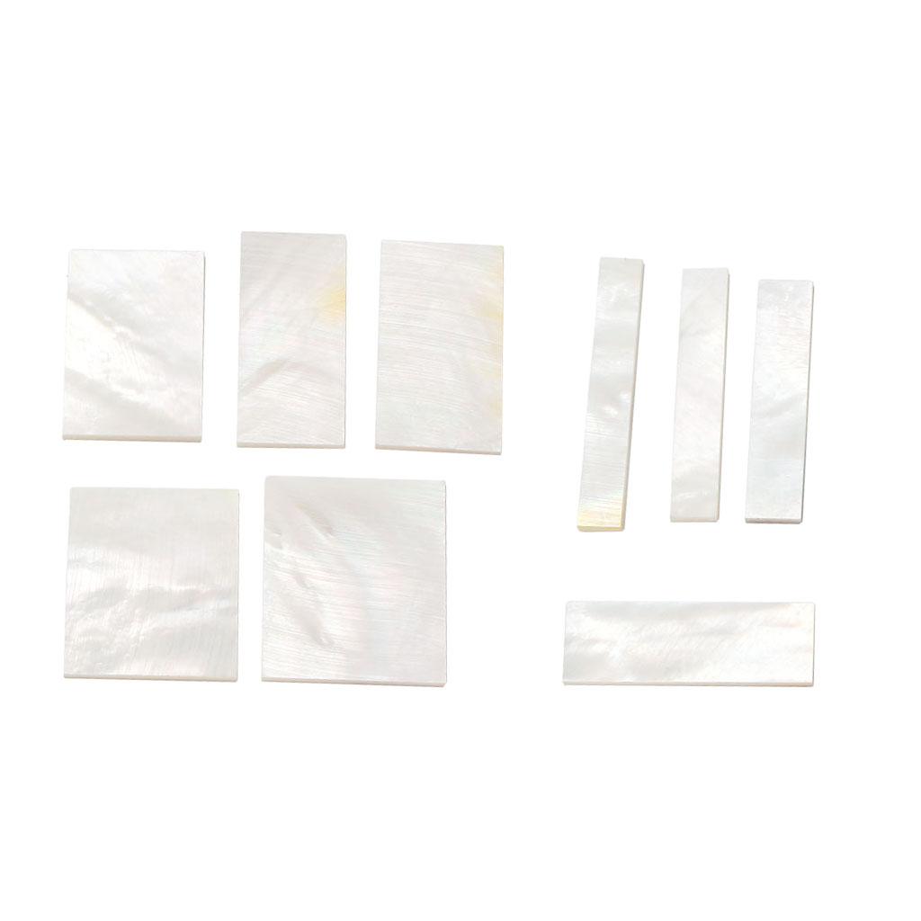 Sunnimix 1 Bộ Ván Trượt Ngón Tay Fretboard Ốp Hoa Chất Liệu Chấm Cho Đàn Acoustic Guitar Điện Phần Tự Làm, Trắng