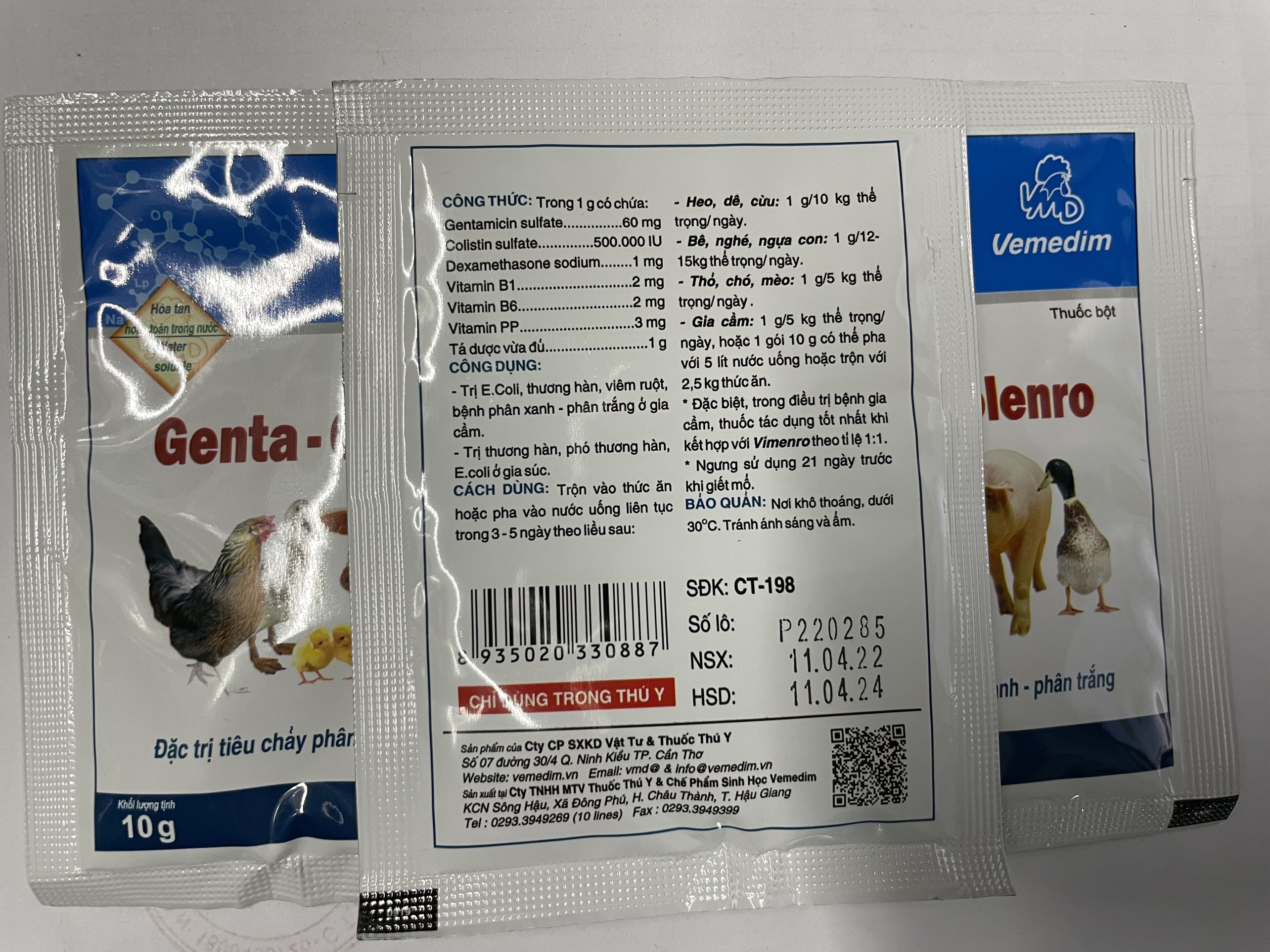 GENTA COLENRO 10G - ĐẶC TR.Ị TIÊU CHẢY PHÂN XANH, PHÂN TRẮNG