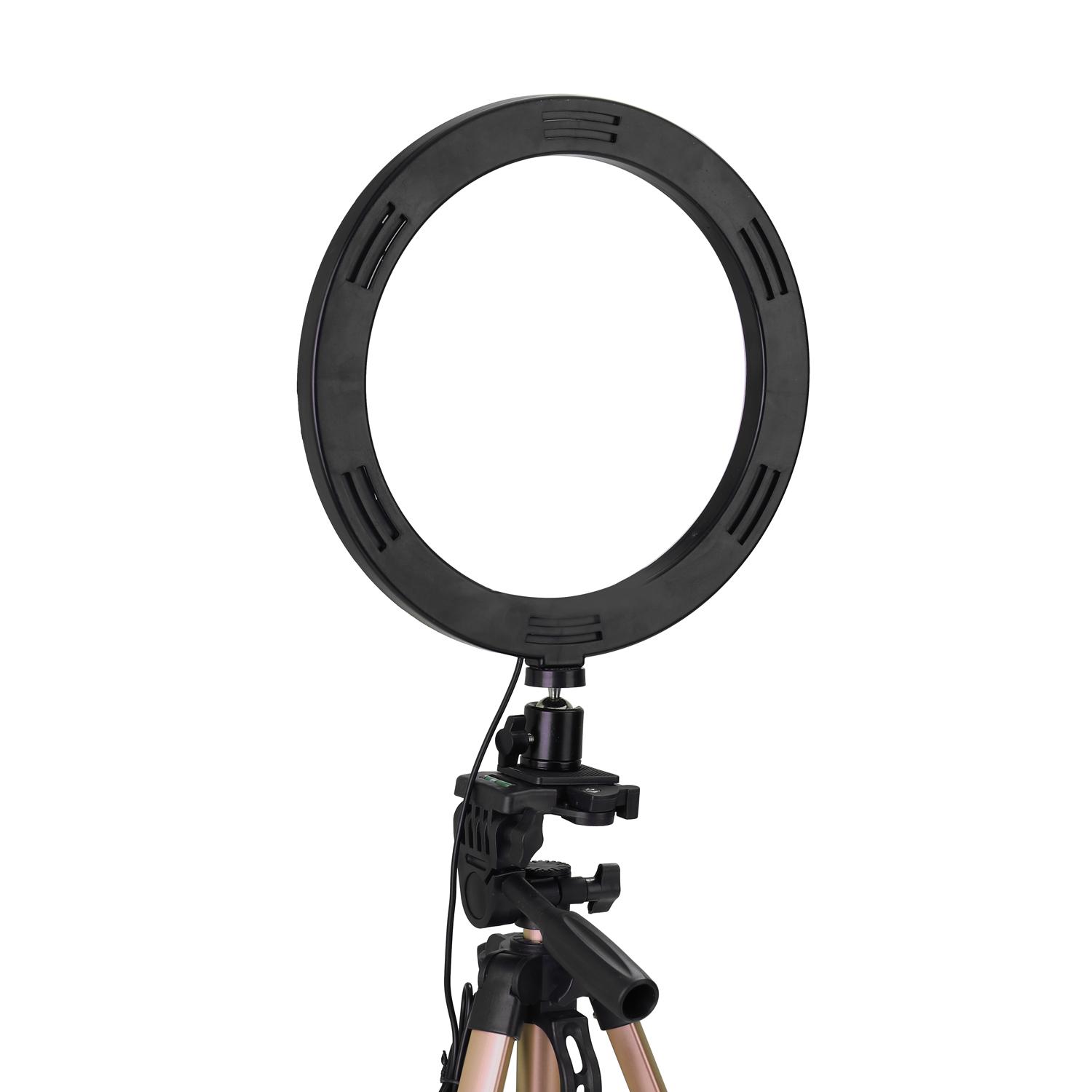 Đèn LED hình tròn 6inch có thể điều chỉnh độ sáng để phát trực tiếp video chụp ảnh tự sướng