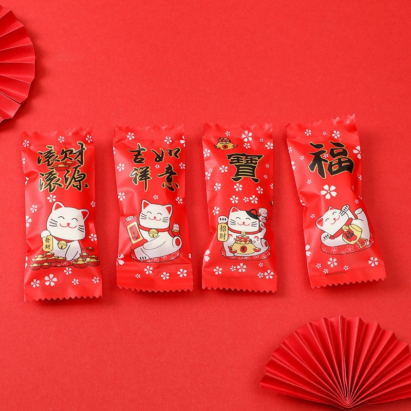 TD63_SET 200 Túi Đựng Bánh Kẹo, Cookie Hàn Miệng 4x9.5CM