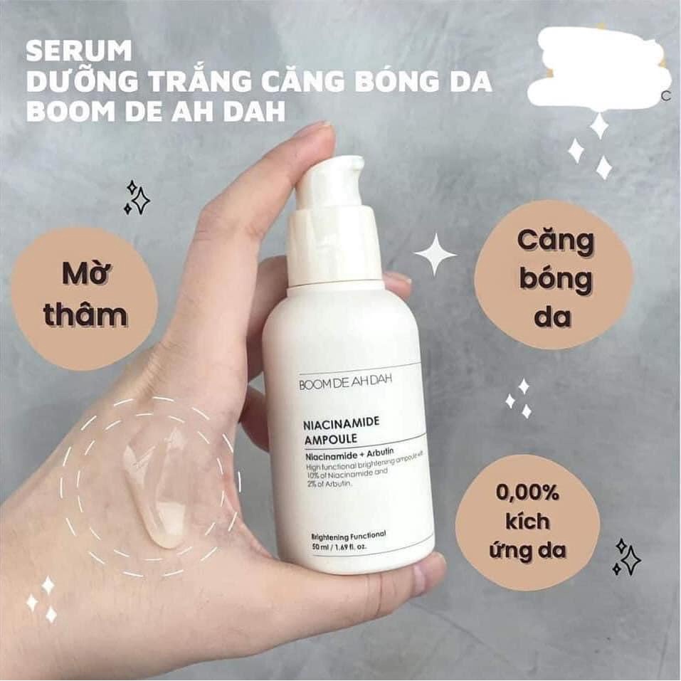 Serum dưỡng trắng da căng bóng giảm mụn BOOM DE AH DAH Niacinamide Ampoule 50ml