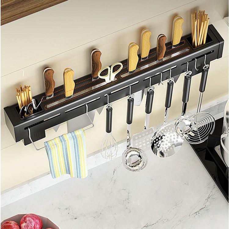 Giá Treo Đồ Nhà Bếp, Giá Cài Dao, Kéo, Đồ Dùng Nhà Bếp Đa Năng Bằng Inox Không Gỉ,Tặng keo dán cường lực