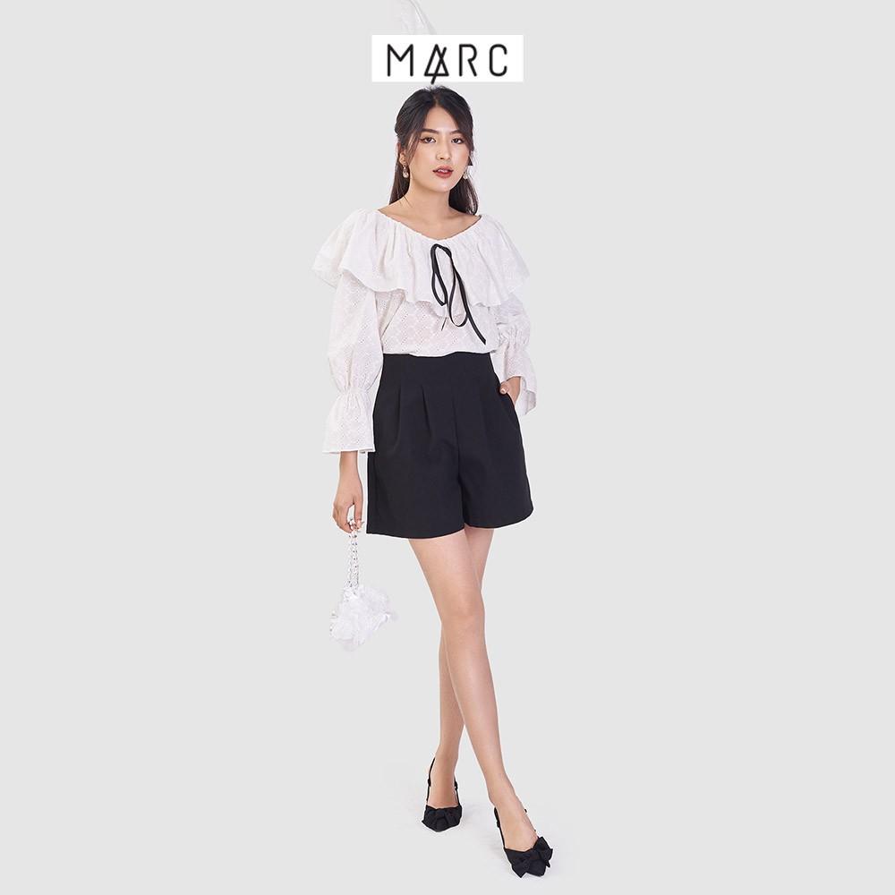 Áo kiểu nữ MARC FASHION ren cổ bèo kèm nơ ruy băng