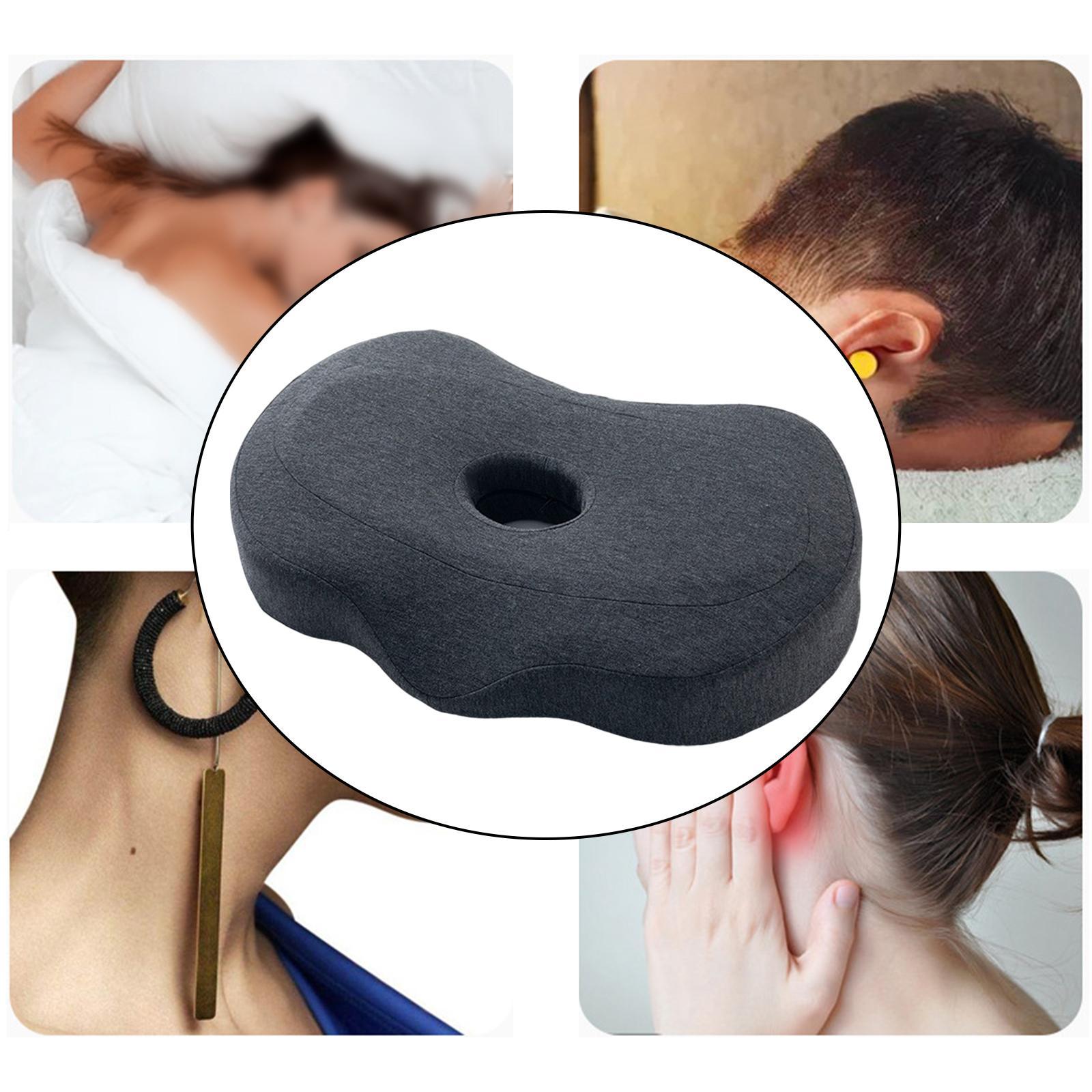 Ear Piercing Pillow Small Pillow with Ear Hole for Pressure Relieve Side Sleepers
