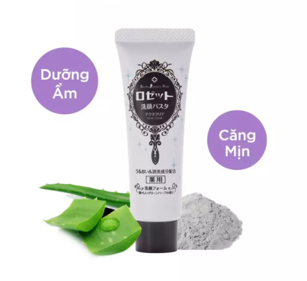 Sữa Rửa Mặt Dưỡng Ẩm Mini-tube 25G Rosette Face Wash Pasta Glacial Clay Cleanser