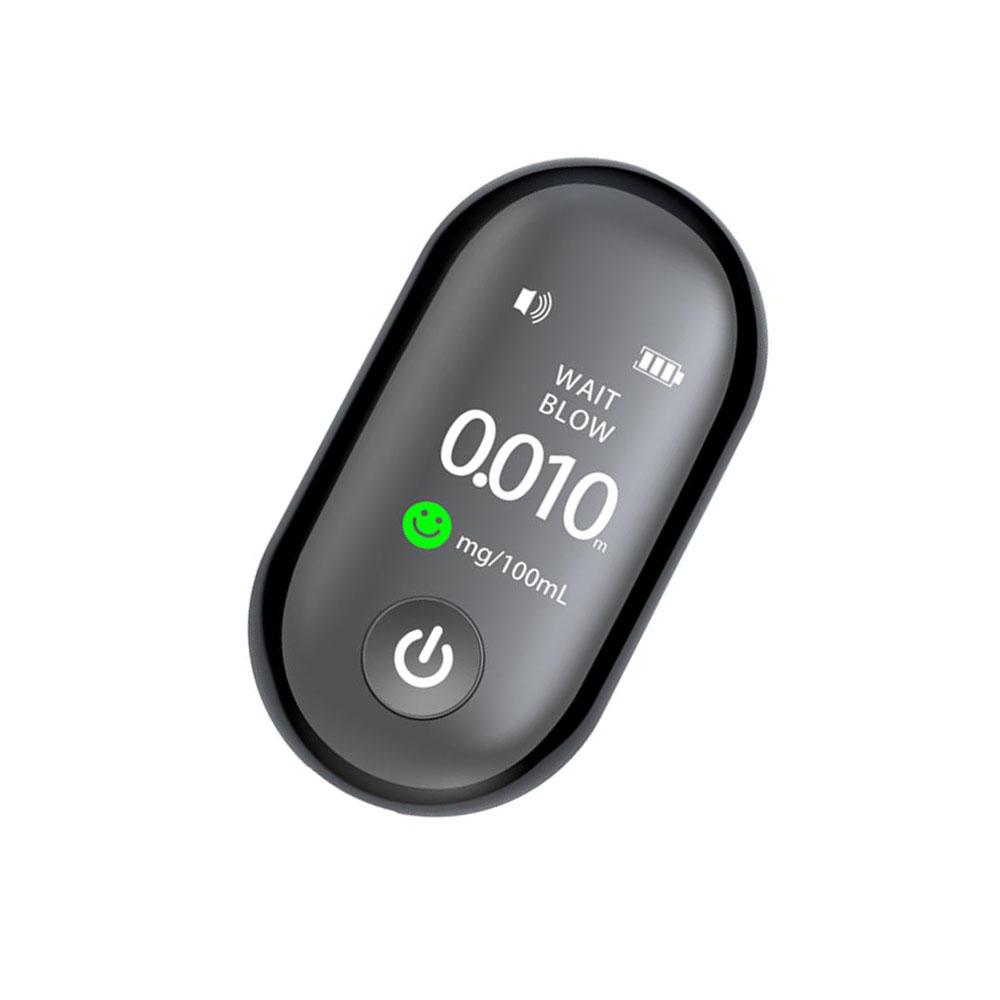 Mini Portable Alcohols Detector Non-Contacting Breath Blow Tester Quick Response TFT Display Screen High-Sensitive Electronic Breathalyzer with 3-Color Indicator Light