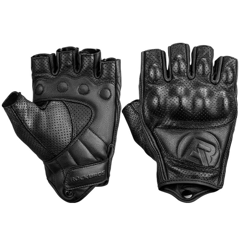 Rockbros Găng tay xe đạp nam Gel Gel Bảo vệ Găng tay xe máy thể thao Găng tay xe đạp ngắn Găng tay Half Finger Găng tay Color: 16220006 Size: XXL