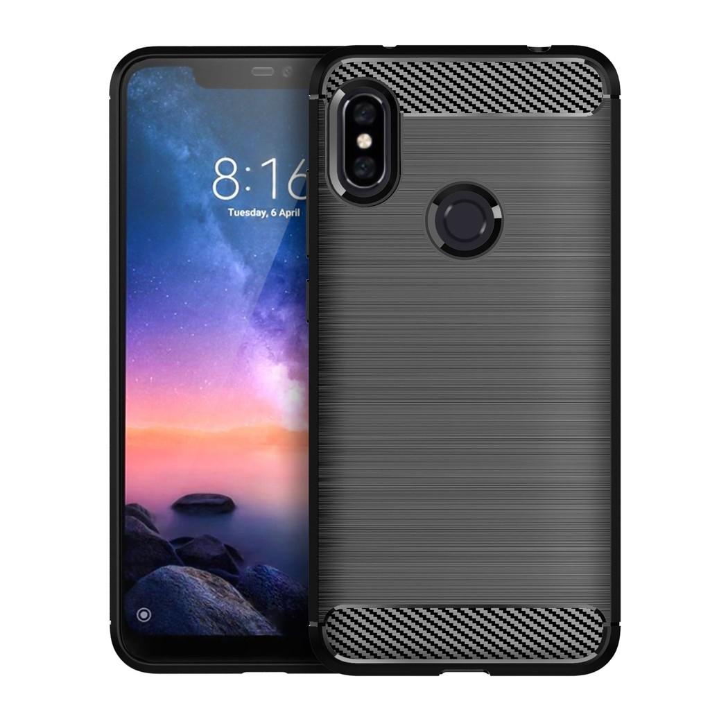 Ốp lưng cho Xiaomi Redmi Note 6 Pro dẻo Carbon phay xước chống sốc chống vân tay