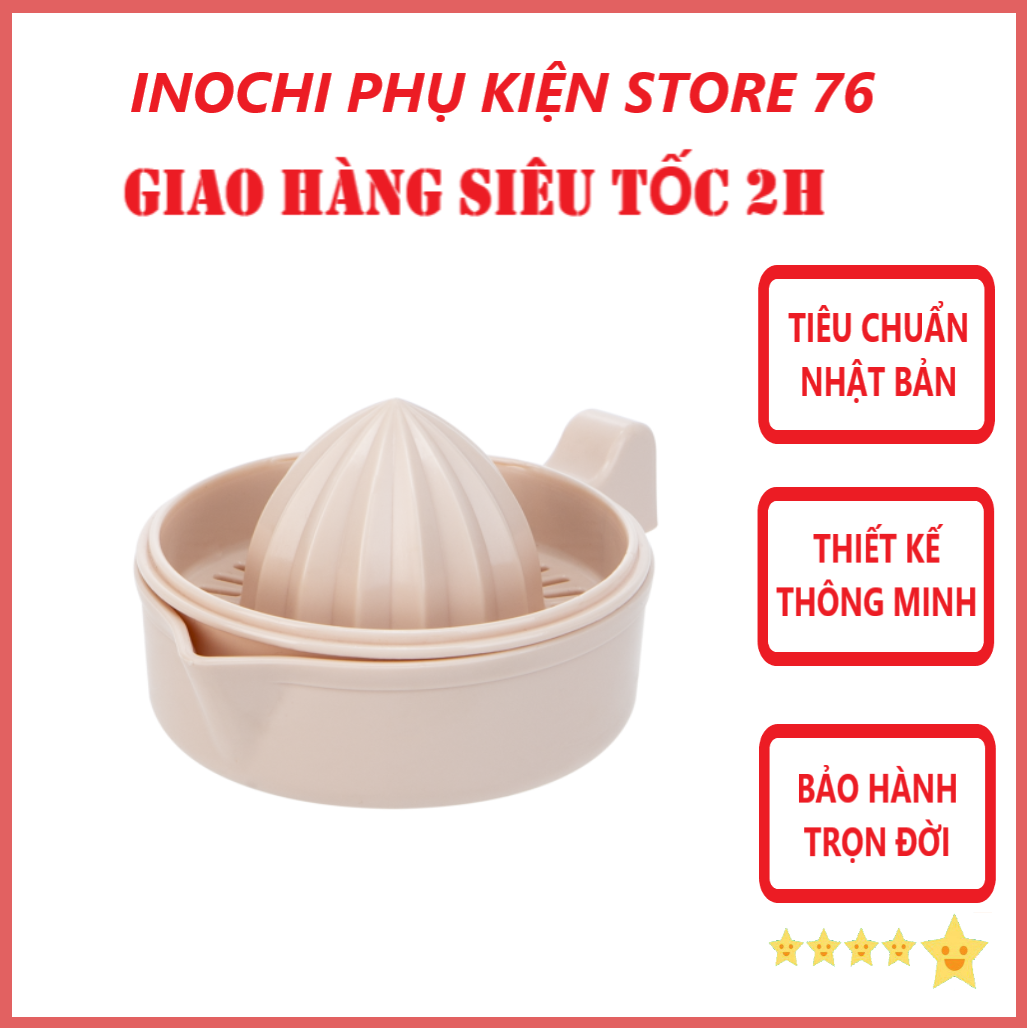 Bộ Dụng Cụ Vắt Cam Chanh Tiên Dụng YoKo Sản Xuất Theo Tiêu Chuẩn Nhật Bản An Toàn Cho Sức Khỏe - Chính Hãng inochi ( Tặng kèm khăn lau tay pakasa) màu ngẫu nhiên