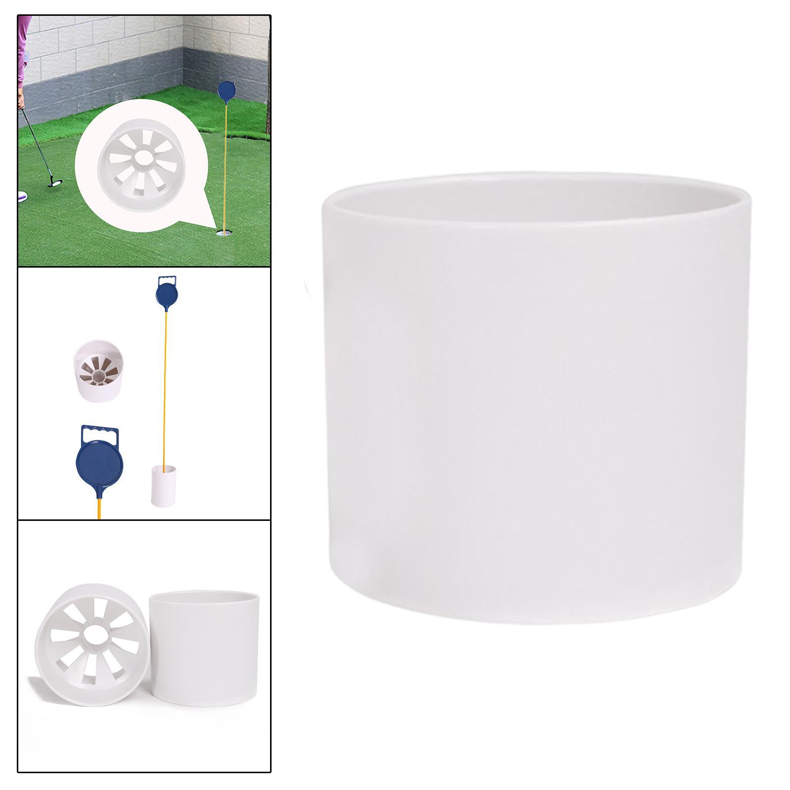 White Golf Cup Hole Putting Holder Supplies Durable Golf Tees for Home Outdoor