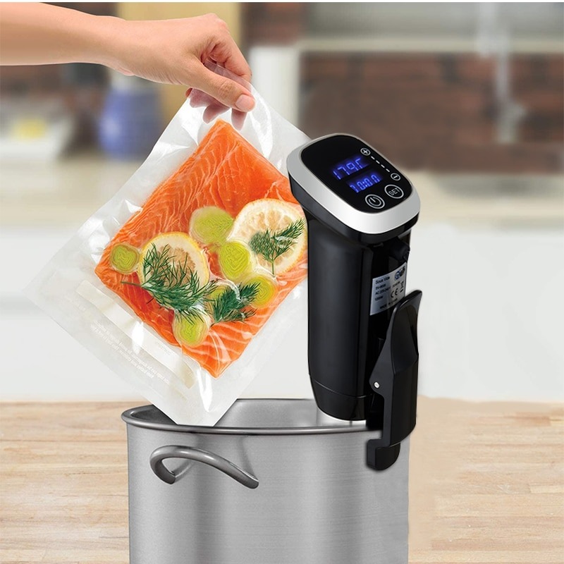 BioloMix Sous Vide máy nấu chậm nồi nấu chân không 1200W Bộ tuần hoàn ngâm mạnh mẽ điều khiển màn hình LED