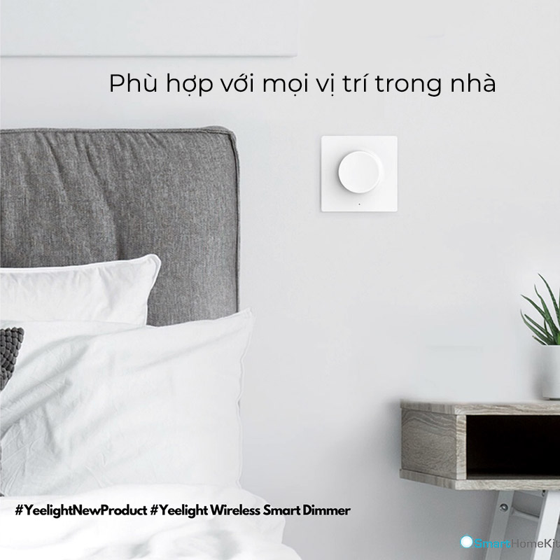 CÔNG TẮC BLUETOOTH DÁN TƯỜNG KHÔNG DÂY THÔNG MINH XIAOMI YEELIGHT – TUỲ CHỈNH ĐỘ SÁNG NHIỆT ĐỘ MÀU – BẢN QUỐC TẾ