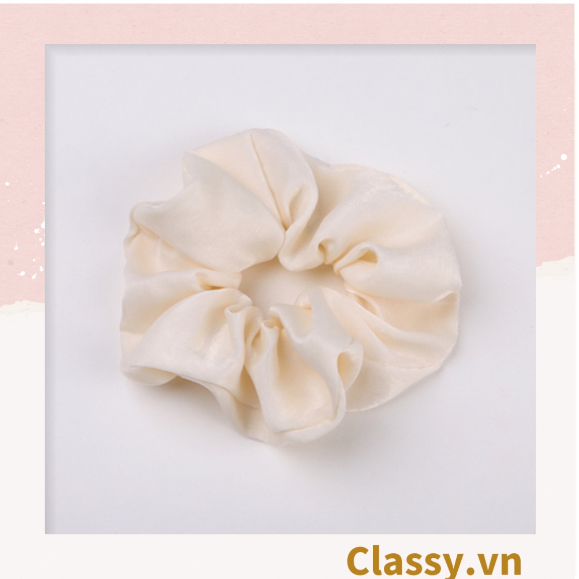 DÂY CỘT TÓC VẢI SCRUNCHIES SATIN MỜ HOT TREND, chất liệu satin mờ PK213