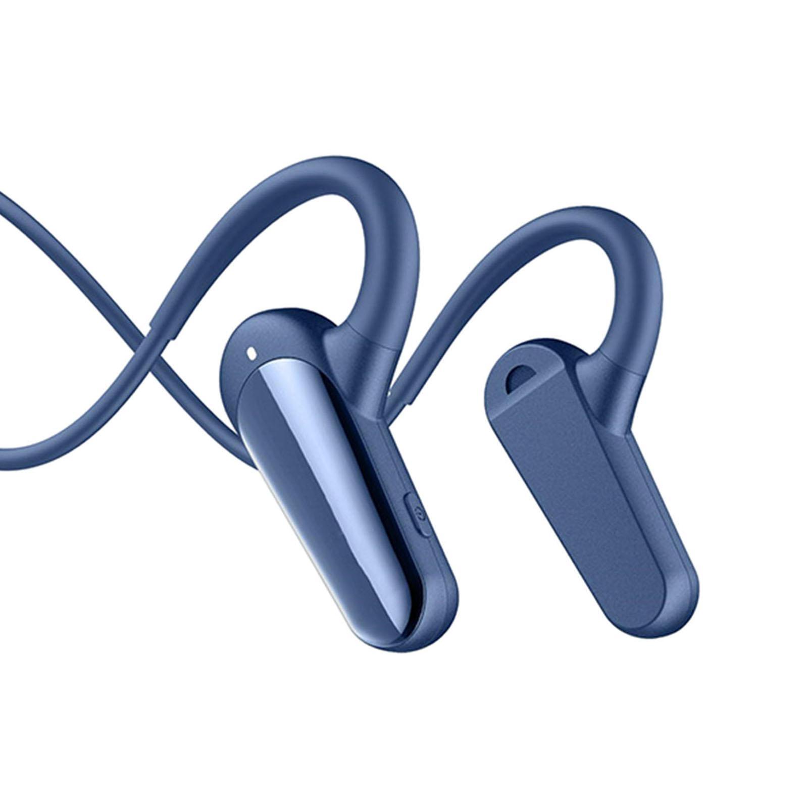 Air Conduction Headset Sweat Resistant Lightweight Open Ear Hands Free Call Stereo Bluetooth 5.0 Headphone for Running Meeting Built-in Mic