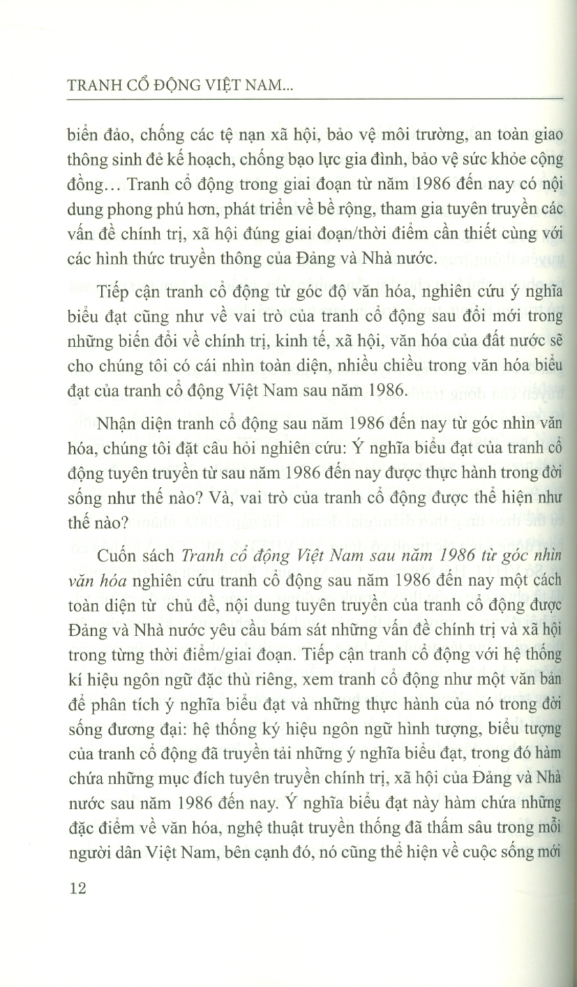 Tranh Cổ Động Việt Nam Sau Năm 1986 Từ Góc Nhìn Văn Hóa (Sách chuyên khảo)