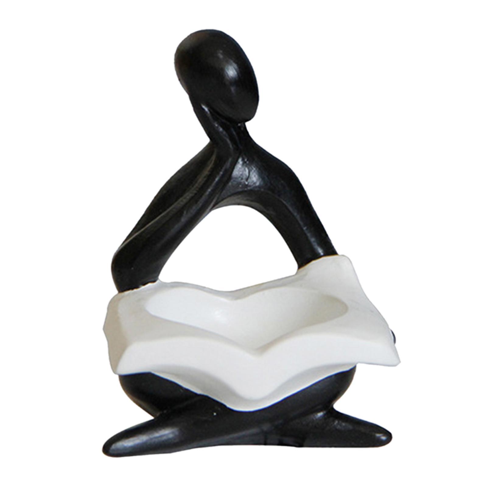 Nordic Candle Holder Thinker Statue Resin Figurine Home Party Decoration