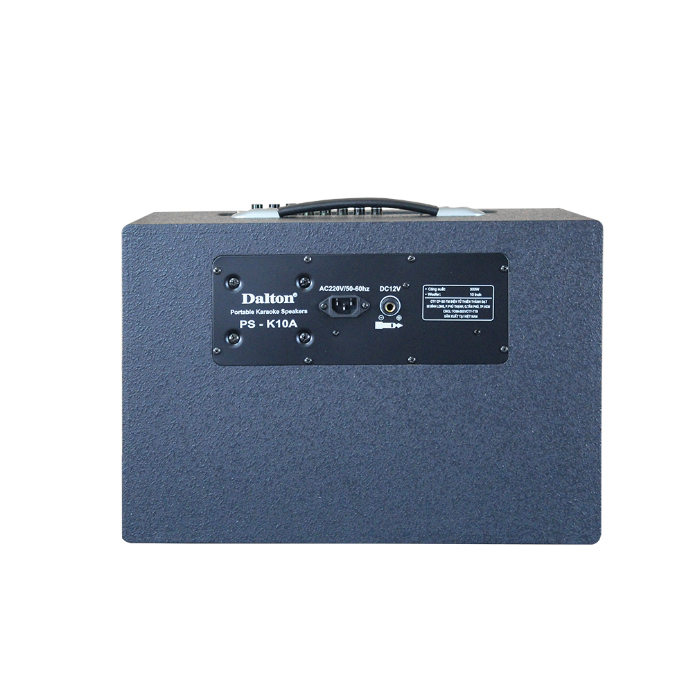 Loa karaoke xách tay Dalton PS-K10A LUXURY, Công suất 300W, bass 10 inch kem 2 micro không dây sóng UHF- HÀNG CHÍNH HÃNG - BH 12 tháng