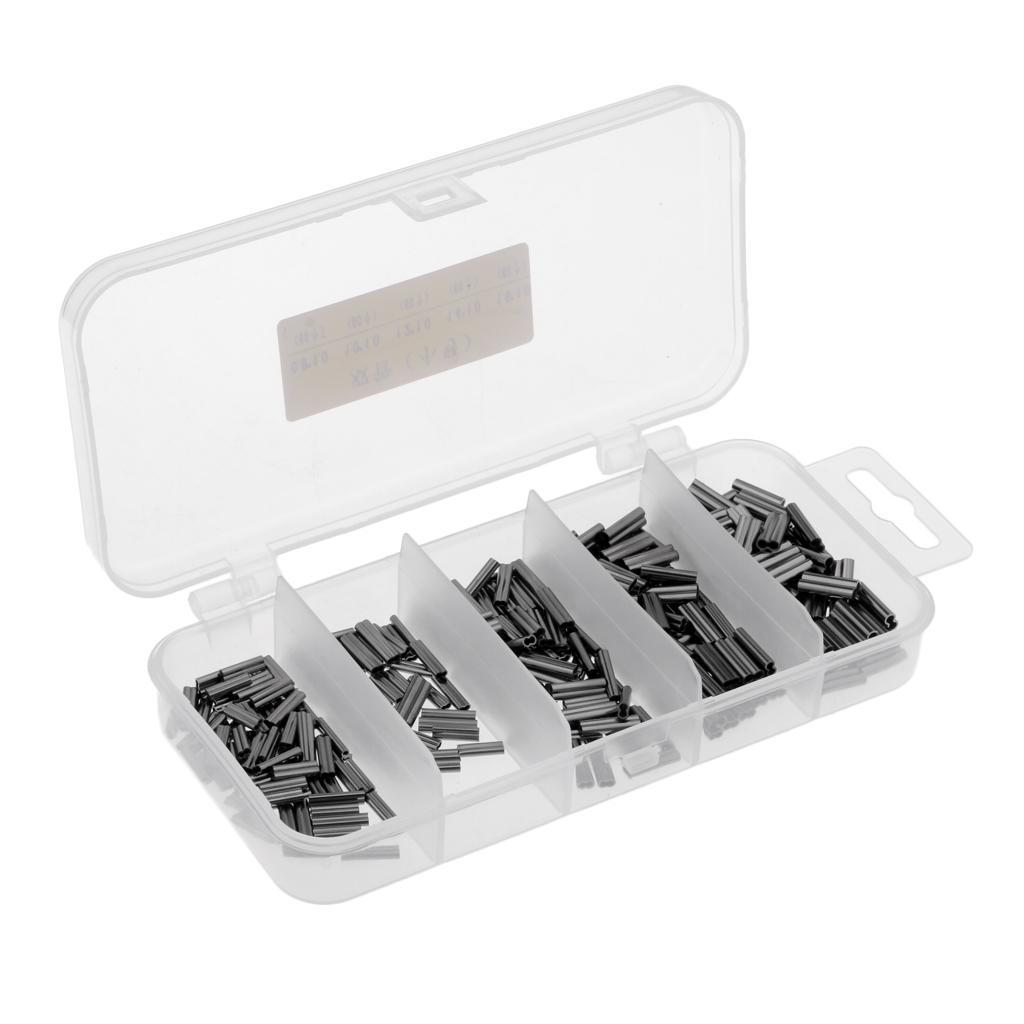 300pcs Double Barrel Crimp Sleeves Fishing Line Tube Connectors for Rigs Made of High Quality Copper Material Durable to use