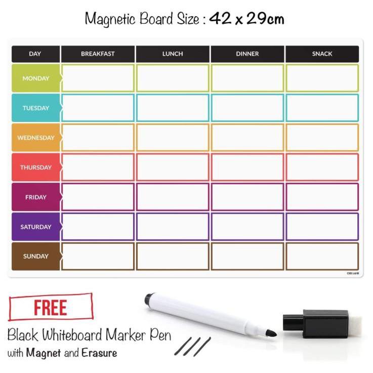 Bảng nam châm tủ lạnh Weekly Food