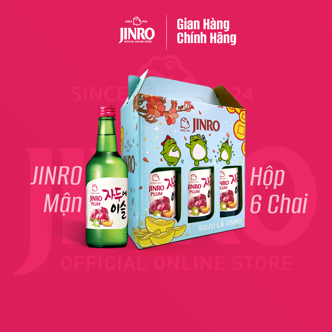 [CHÍNH HÃNG] Soju Hàn Quốc JINRO VỊ MẬN 360ml - Combo 6 chai