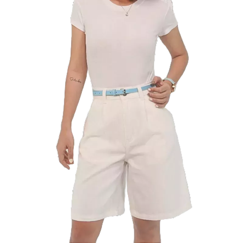 Quần Short Jean - Quần Shorts bò Cạp Cao, Quần Đùi Kaki Nữ Lưng Cao Ống Rộng Tua Gấu, thương hiệu Samma Jeans