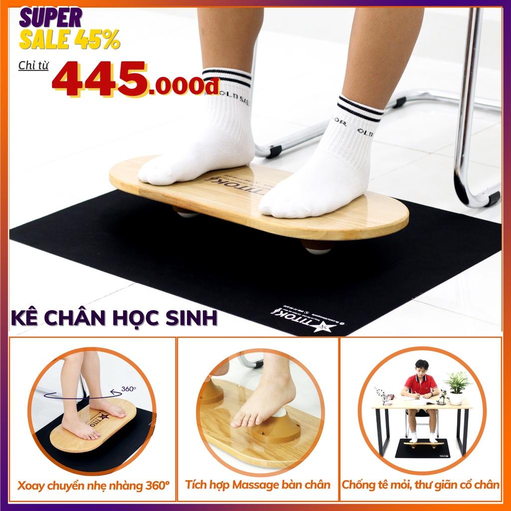 Kê Chân Tiện Dụng Cho Học Sinh, Chuyển Động 360º dạng ván trượt tích hợp Massage chống tê mỏi chân, lưu thông khí huyết