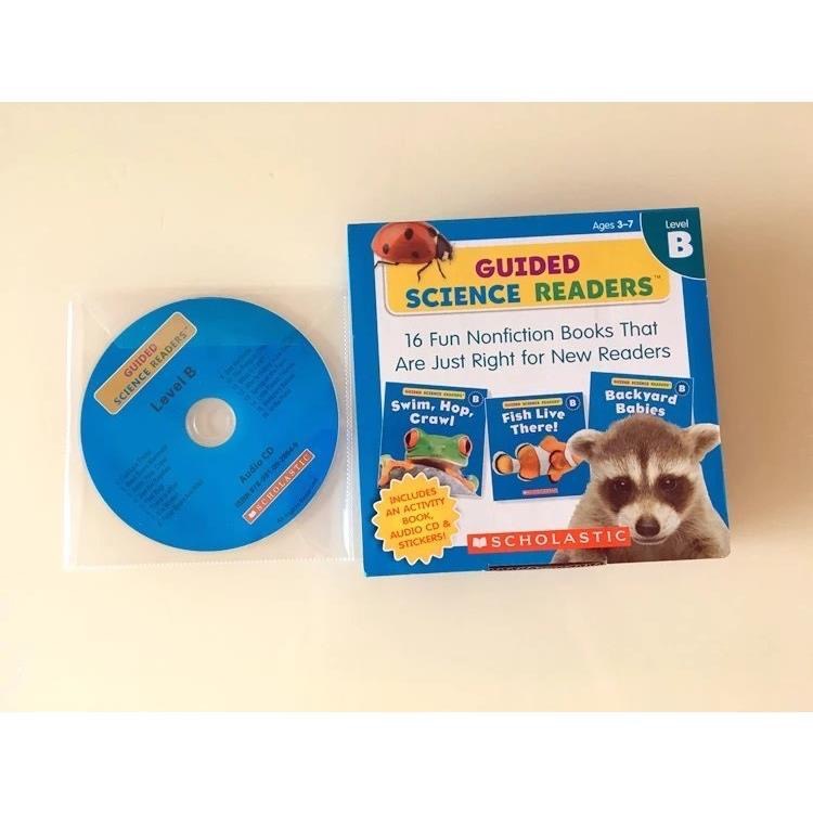 SCHOLASTIC GUIDED SCIENCE READERS 5 hộp 6 level kèm đĩa CD