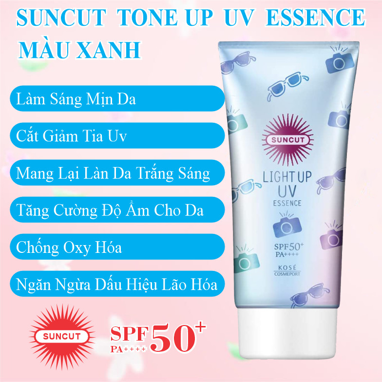 Essence Chống Nắng - Chống Tia UV Suncut Light Up UV Essence SPF50+ Pa++++ 80g (Combo 80g Và Set 24ml)