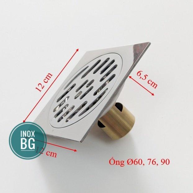 Ga thoát sàn 12x12 cm 3ly dùng cho ống 60,76,90 ngăn mùi, chống côn trùng