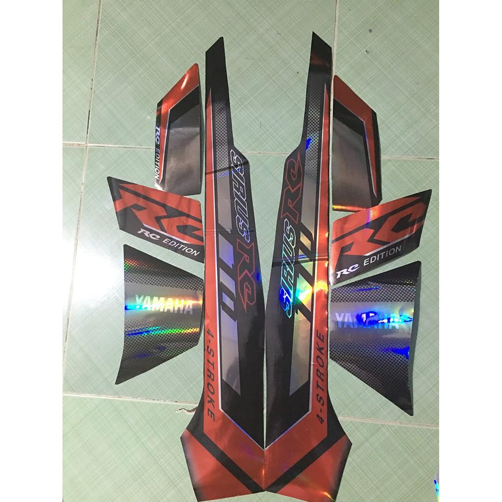 Tem sirius 110 RC đỏ đen 2017 crom