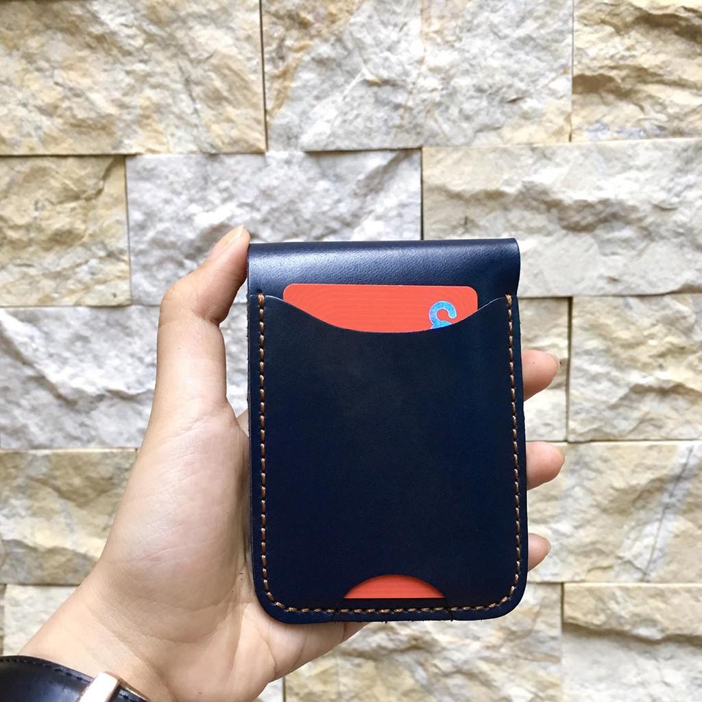 Ví Da Gerbera Handcrafted Mini Wallet HAVIAS_Xanh Navy