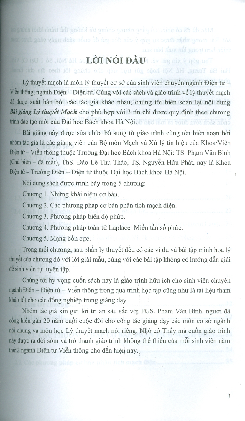 Bài giảng Lý Thuyết Mạch - Nguyễn Hữu Phát (Chủ biên), Đào Lê Thu Thảo - ảnh 4