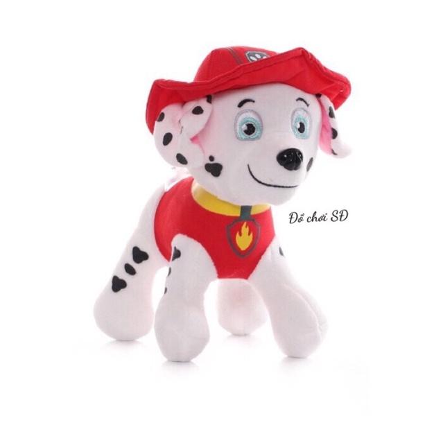 Thú bông đội chó cứu hộ 20 cm - đỏ