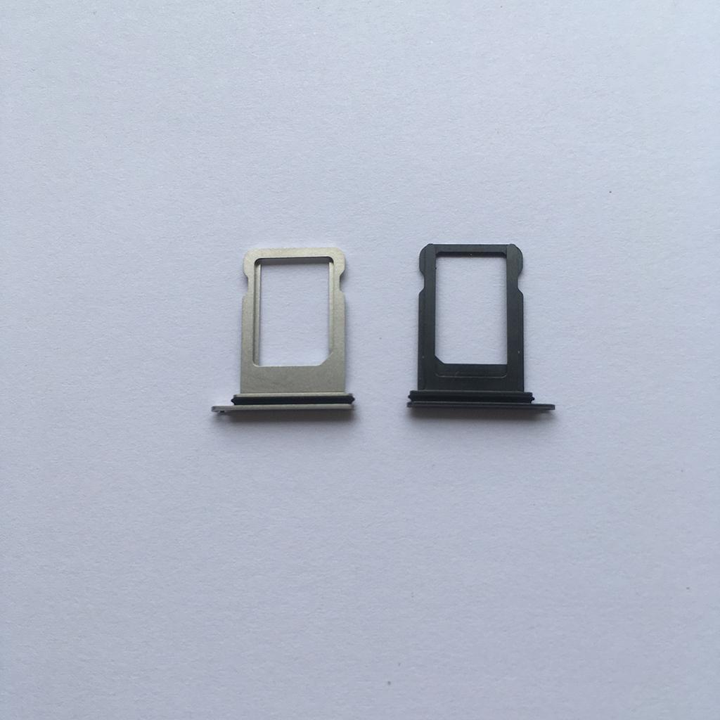 2 Pcs SIM Card Tray Slot Holder Repair Part Replacement for Apple iPhone X White+Black