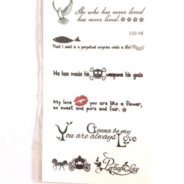 Hình xăm dán chữ kí đẹp 10x6cm