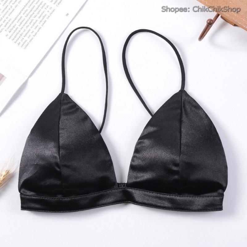 Áo bralette satin không cài