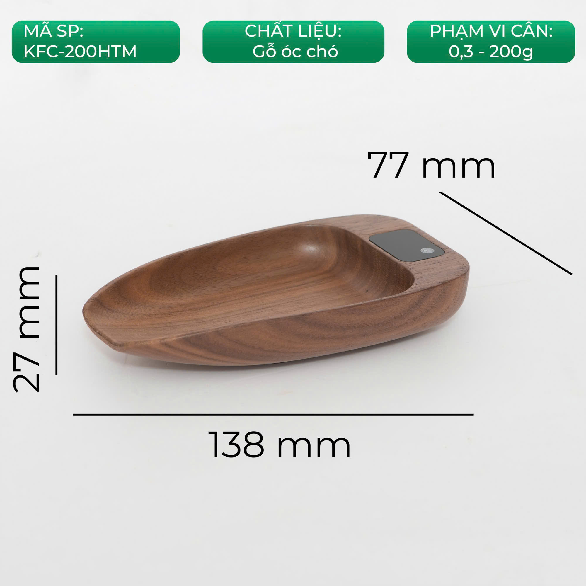 Cân điện tử gỗ tự nhiên cân cà phê cân trà