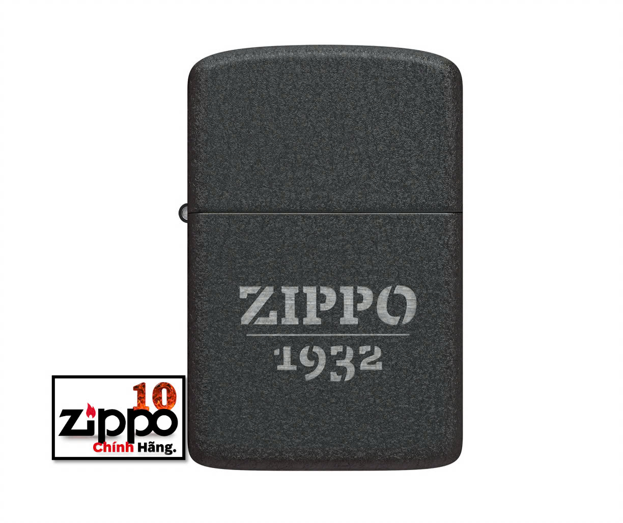 Zippo 46567-Zippo 1932 Black Crackle Design - Chính hãng 100%