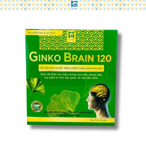 Viên uống tăng cường tuần hoàn máu não GINKO BRAIN 120