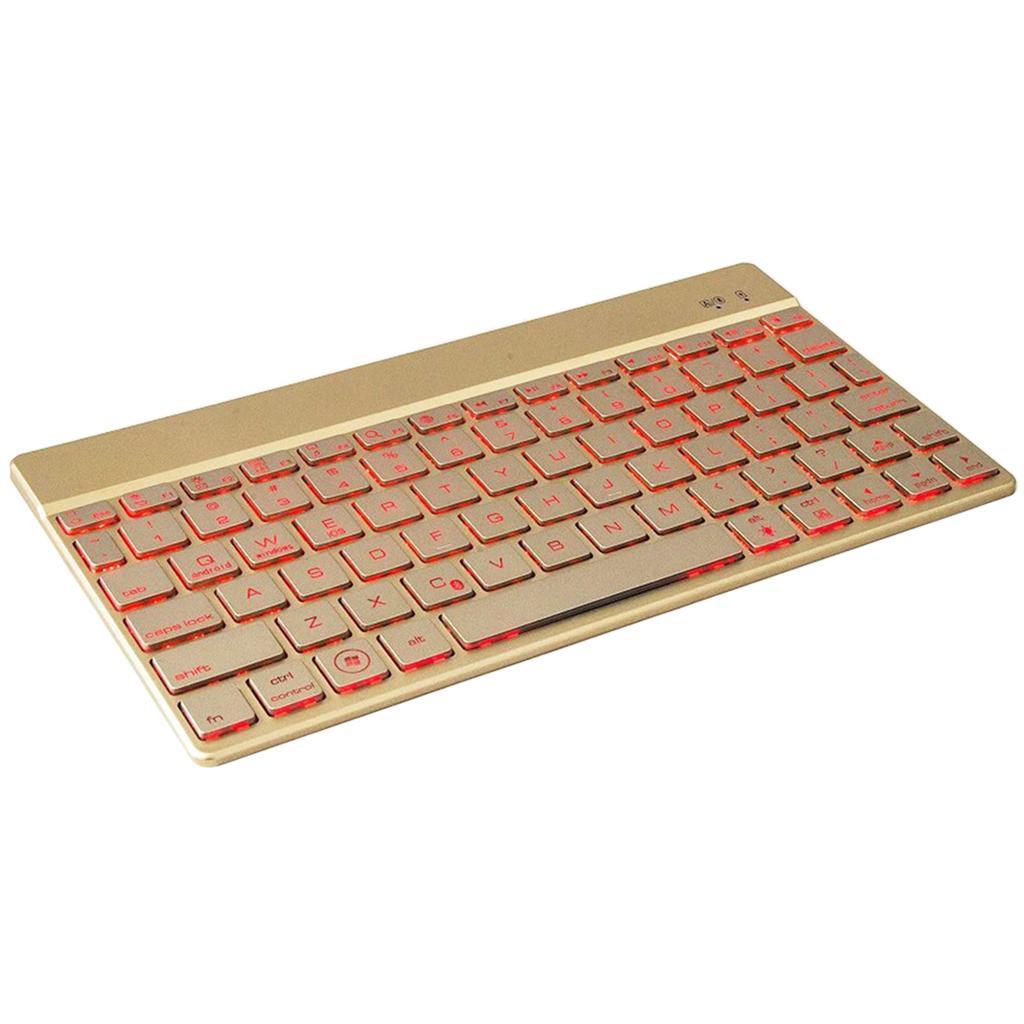 Bluetooth 3.0 Wireless Keyboard 7 Colour Backlit for Android Windows IOS