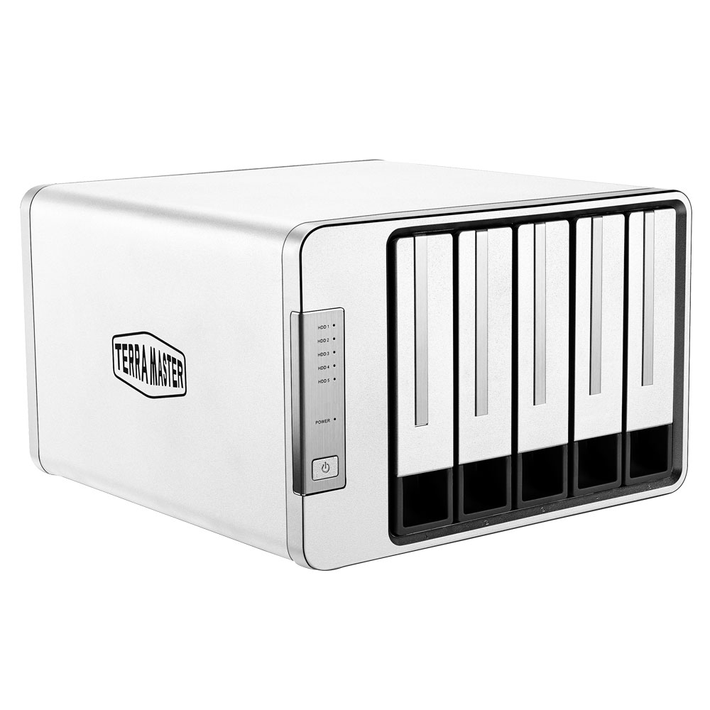 Thiết bị lưu trữ NAS Terra Master D5-300 USB-C 3.0 Super Speed - 5 khay ổ cứng Hàng chính hãng