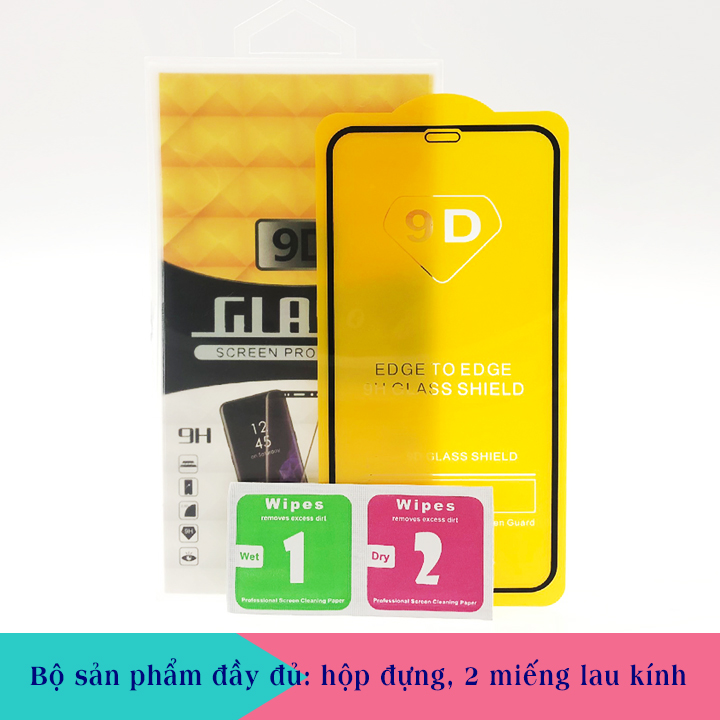 Miếng Dán Kính Cường Lực Cho Iphone 11 Pro - Màu Đen - Full Màn Hình - Hàng Chính Hãng