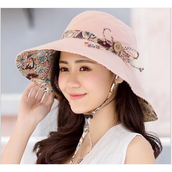 Nón vành chống nắng họa tiết cao cấp